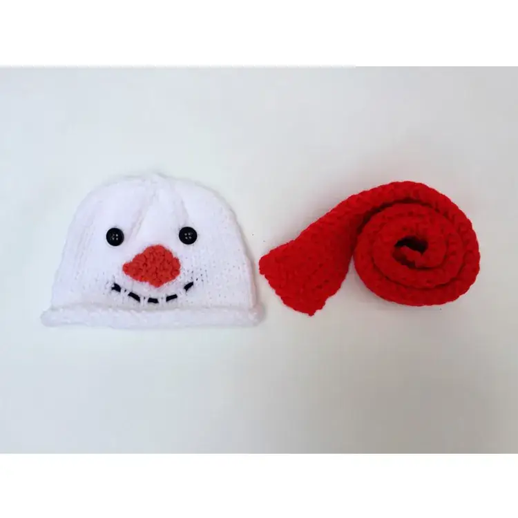 Newborn Wool Snowman Hat for Baby