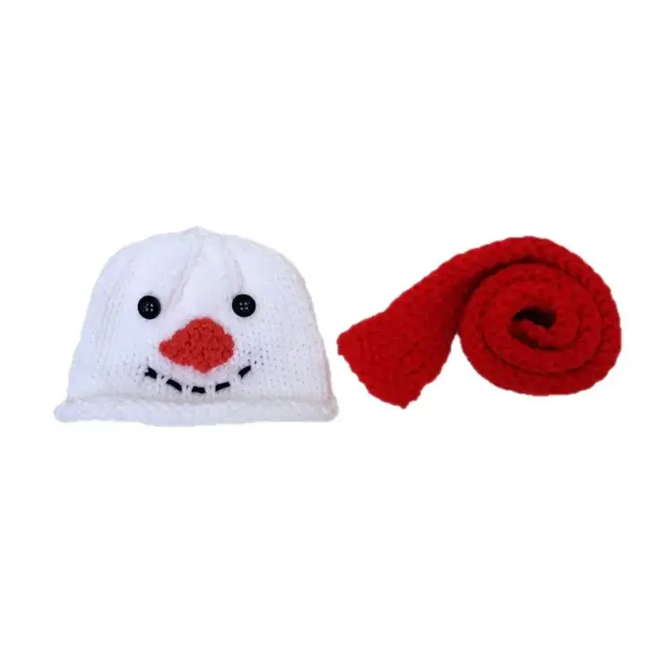 Newborn Wool Snowman Hat for Baby