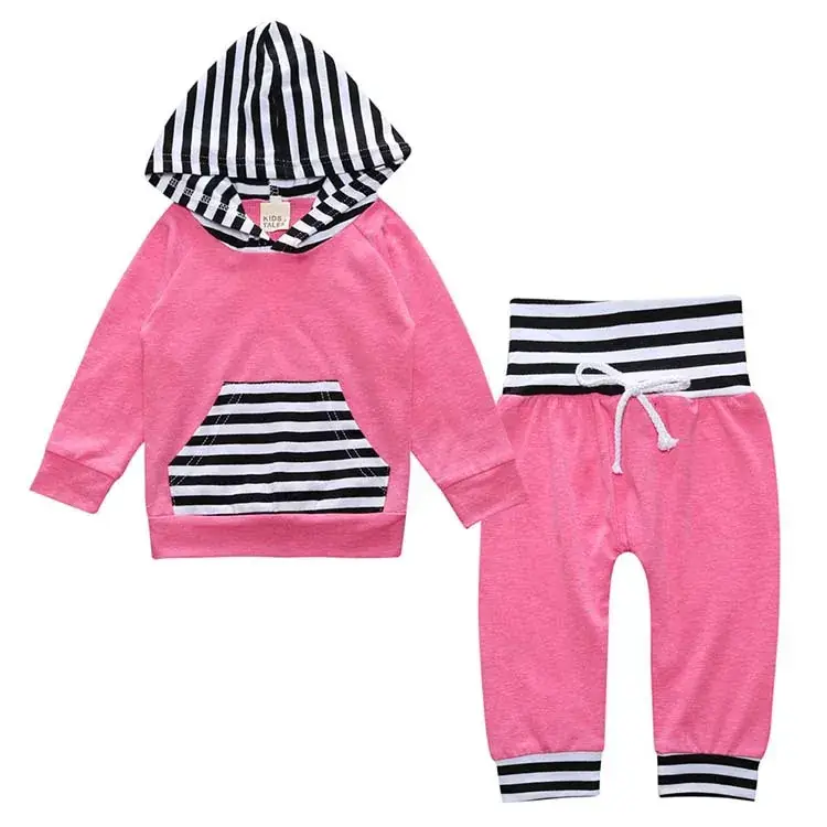 Baby Cotton Striped Suit Spring Autumn Long Sleeve Two Piece - Image 9