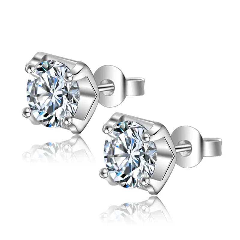 Heart Shaped Earrings Korean Style Silver Plated - Image 5