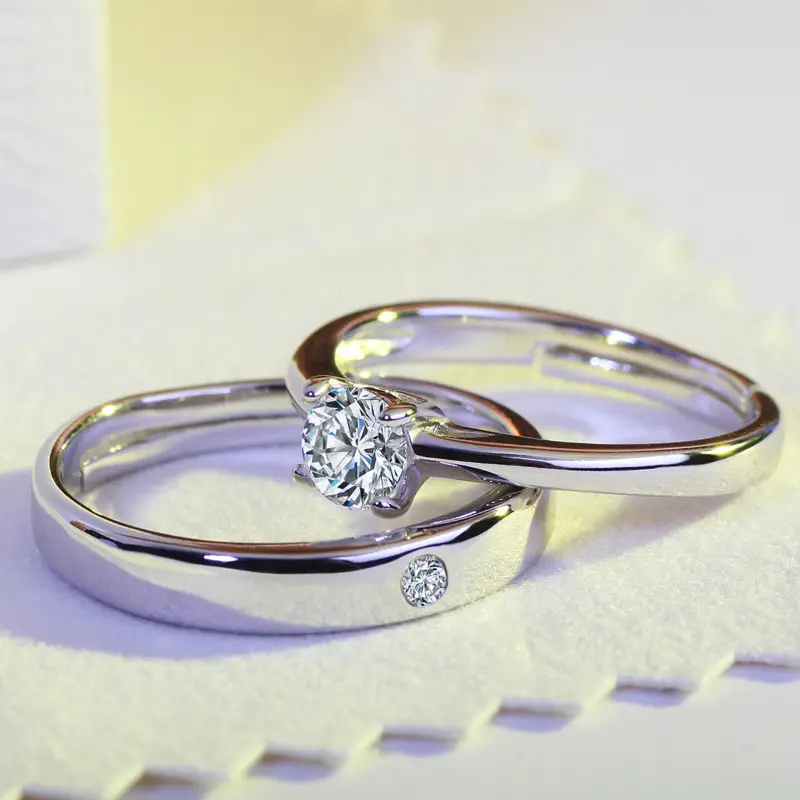 Taobao Moissanite Wedding Diamond Couple Ring Women - Image 3