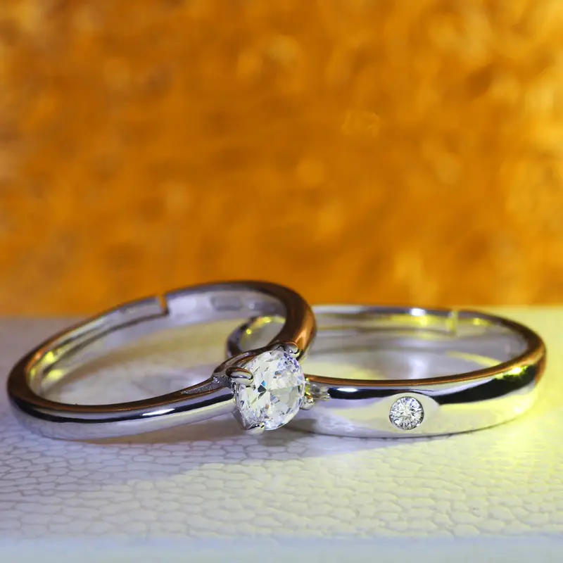 Taobao Moissanite Wedding Diamond Couple Ring Women - Image 5