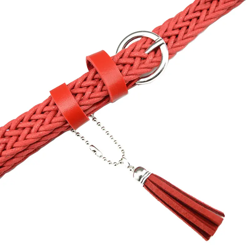Blue Braided Belt with Tassel for Women - Image 7