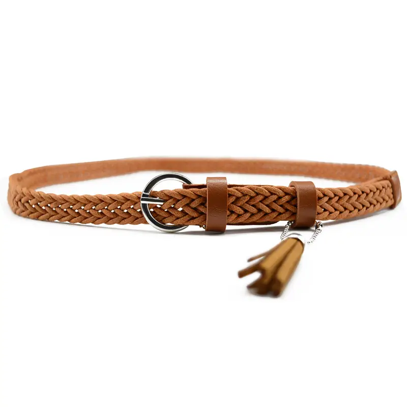 Blue Braided Belt with Tassel for Women - Image 8