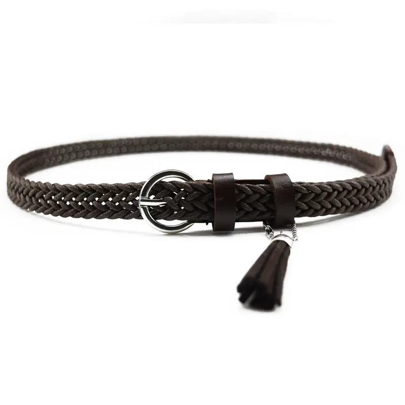 Blue Braided Belt with Tassel for Women - Image 9