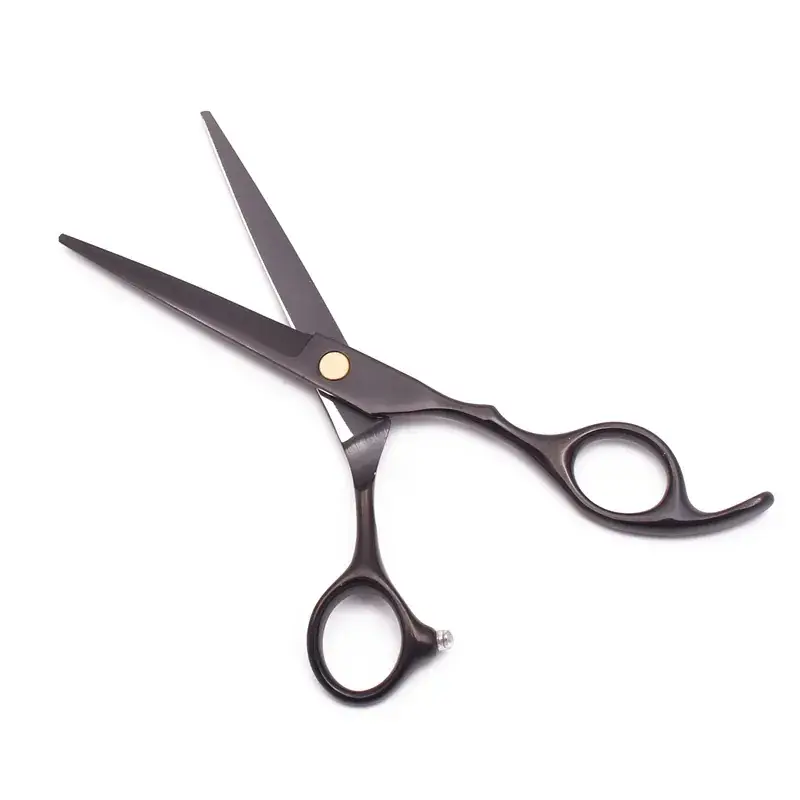 5.5/6.0 Inch Black Hair Scissors Flat Tooth Bangs Tool - Image 2
