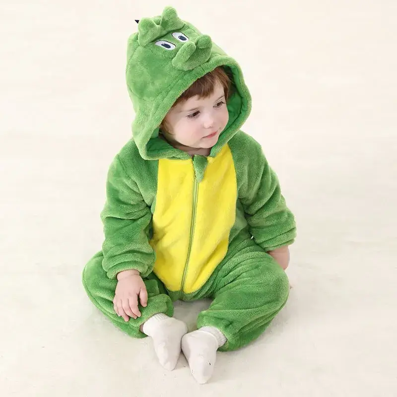 Green Dino Baby Suit for Boys Girls Spring Autumn - Image 7
