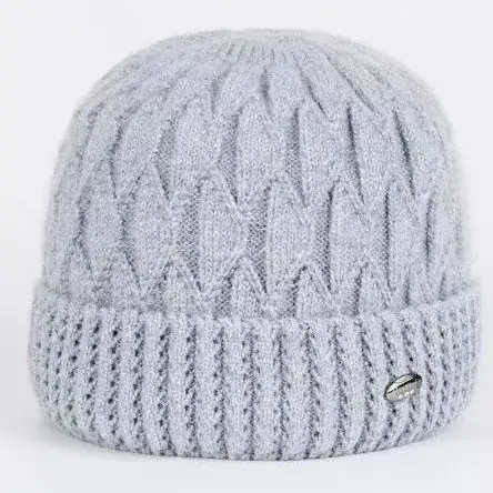 Women's Knitted Winter Hat Pink Thick Wool - Image 8