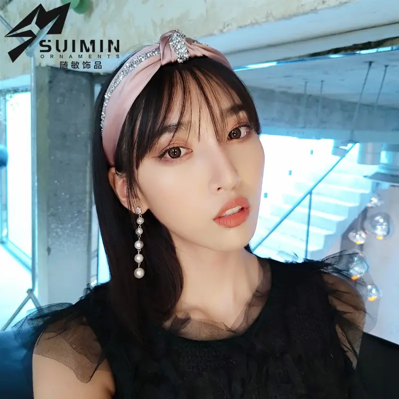 Korean Style Diamond Knotted Headband Set - Image 9