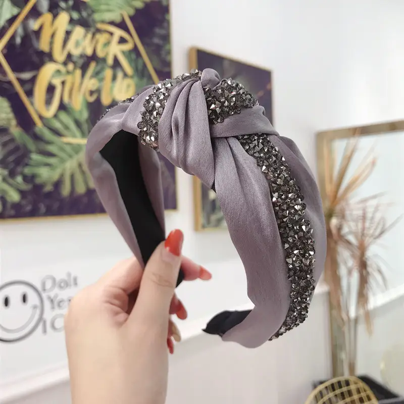 Korean Style Diamond Knotted Headband Set - Image 3