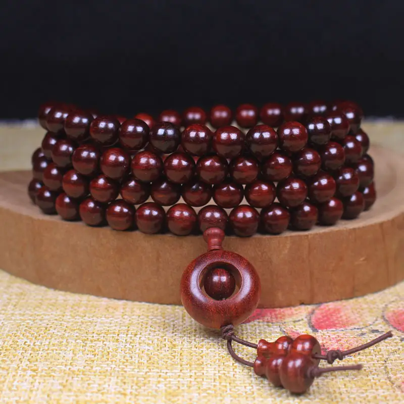 Buddha Red Lobular Sandalwood Bracelet Wholesale - Image 2
