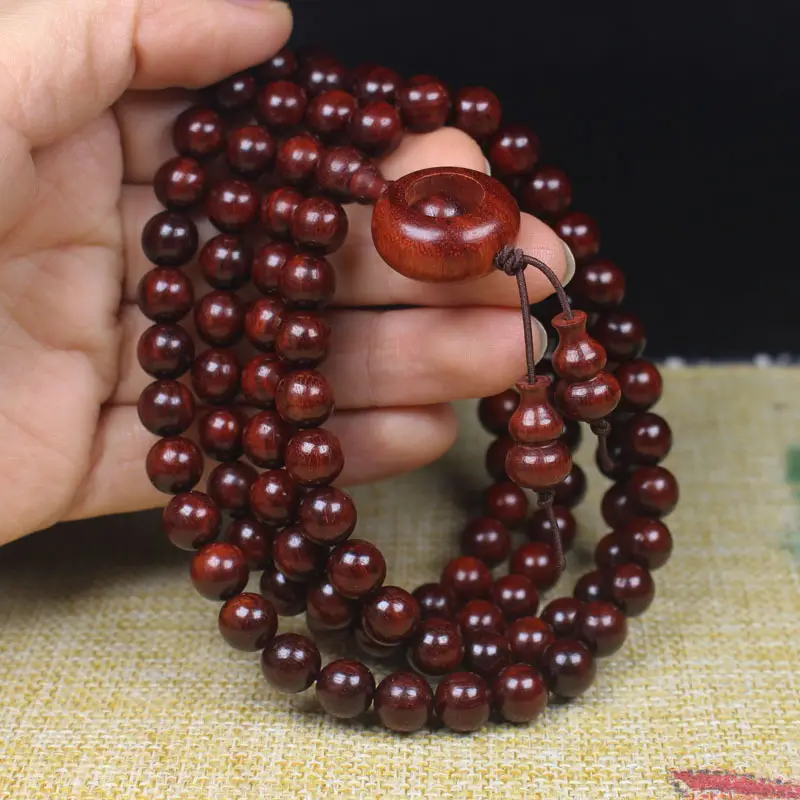 Buddha Red Lobular Sandalwood Bracelet Wholesale - Image 3
