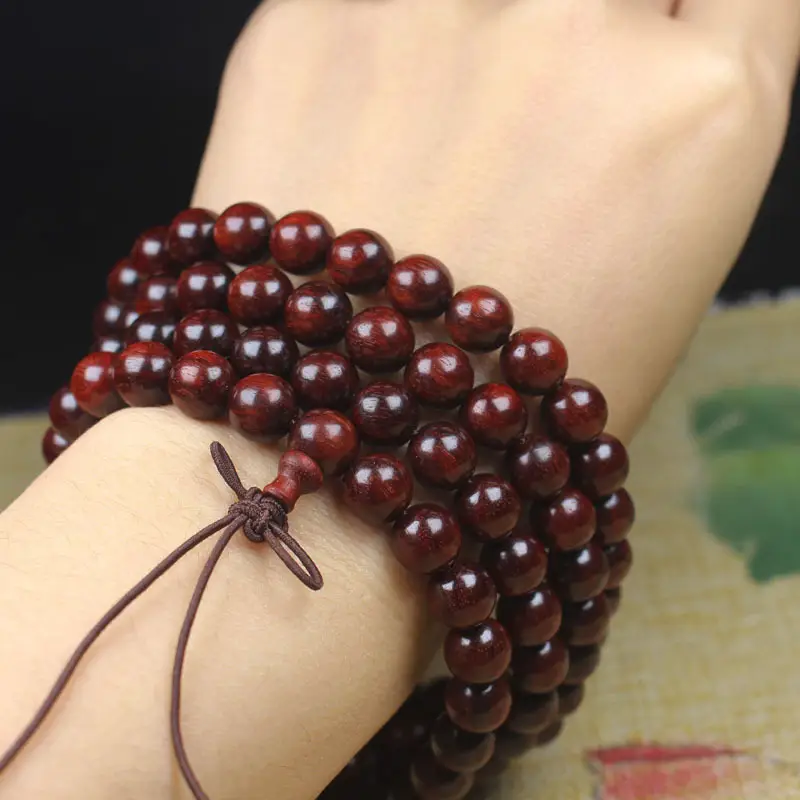 Buddha Red Lobular Sandalwood Bracelet Wholesale - Image 4