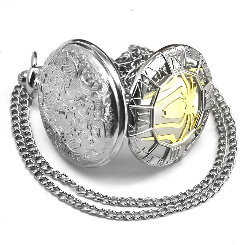 Retro Spider Design Chain Watch with Roman Numeral — feature 13
