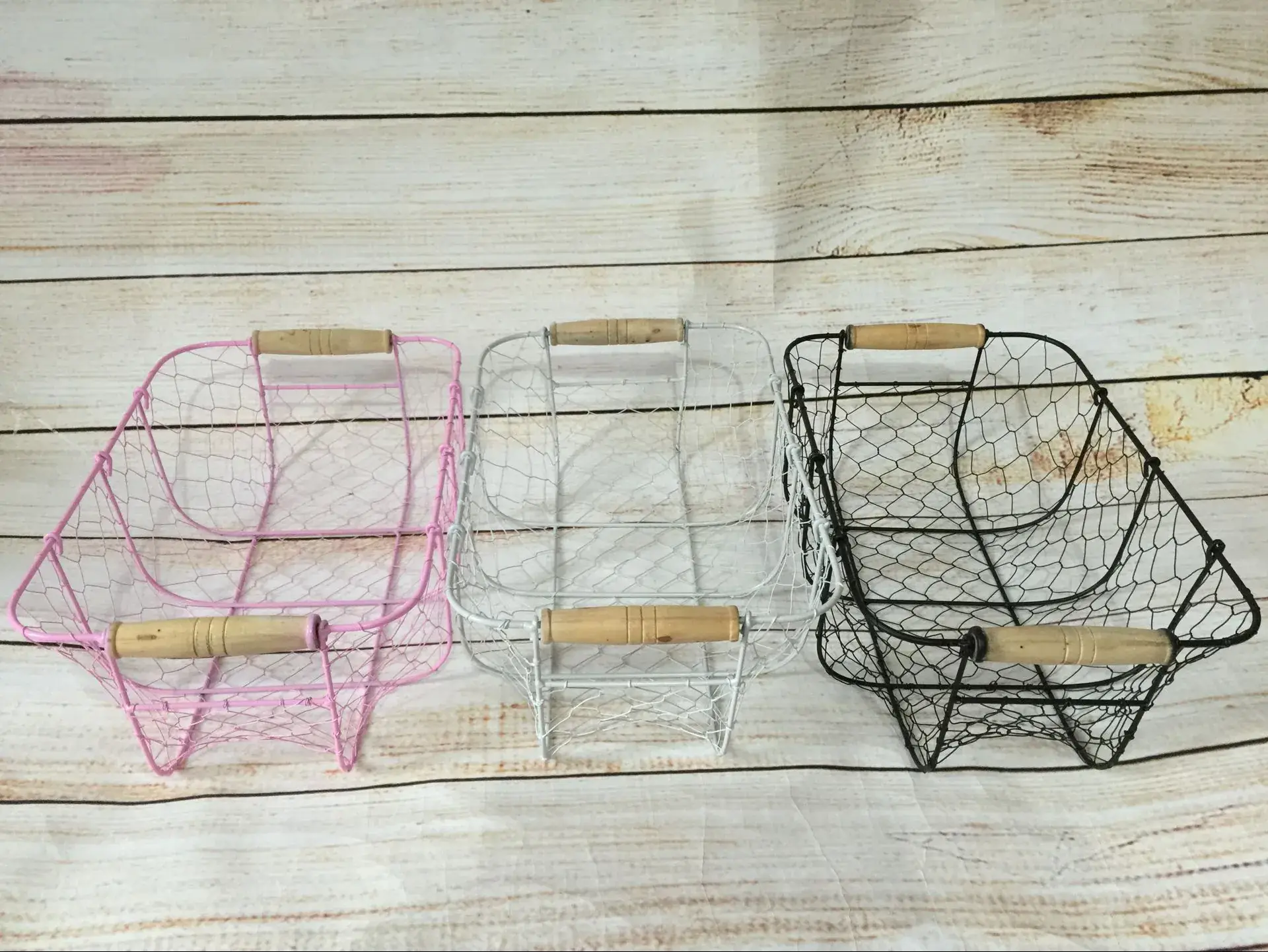 Newborn Baby Photography Props Basket Black Iron Art Basket