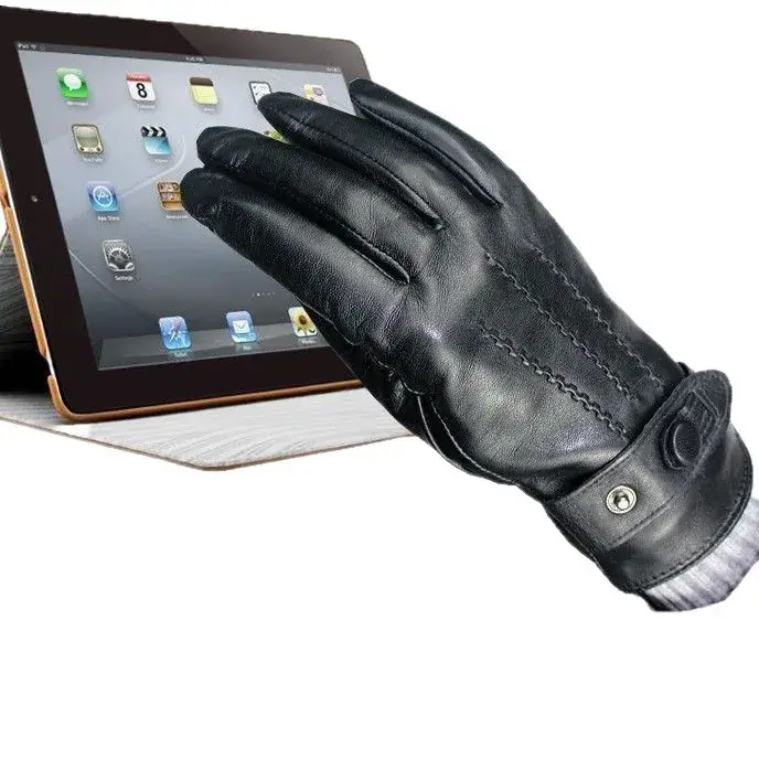 Black Women's Leather Touch Cycling Gloves Wholesale - Image 6