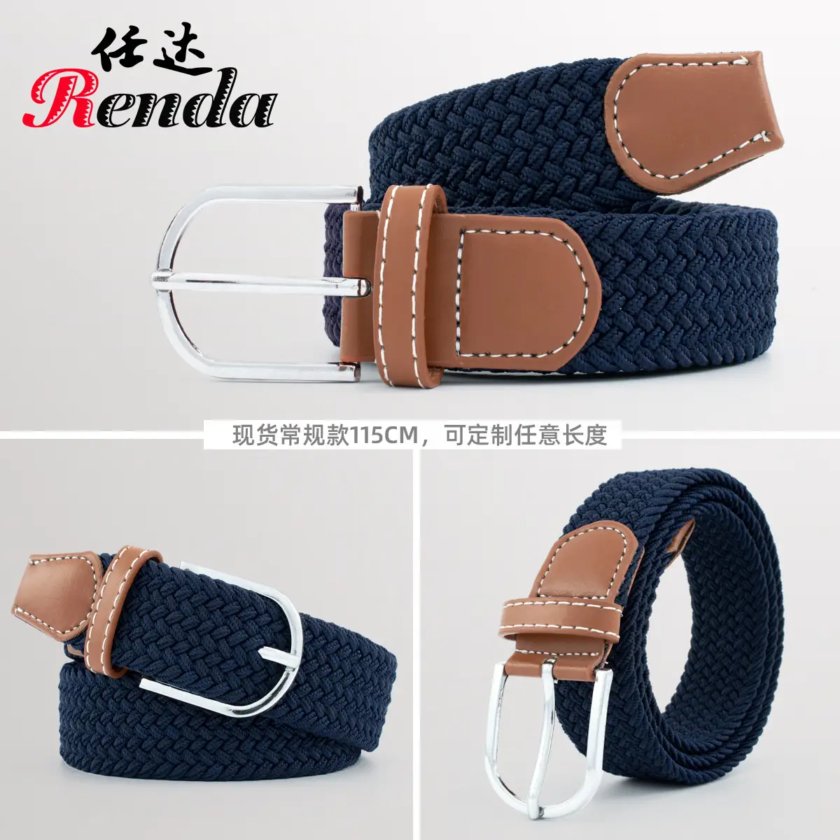 Red Embroidered Belt for Men Women Wholesale