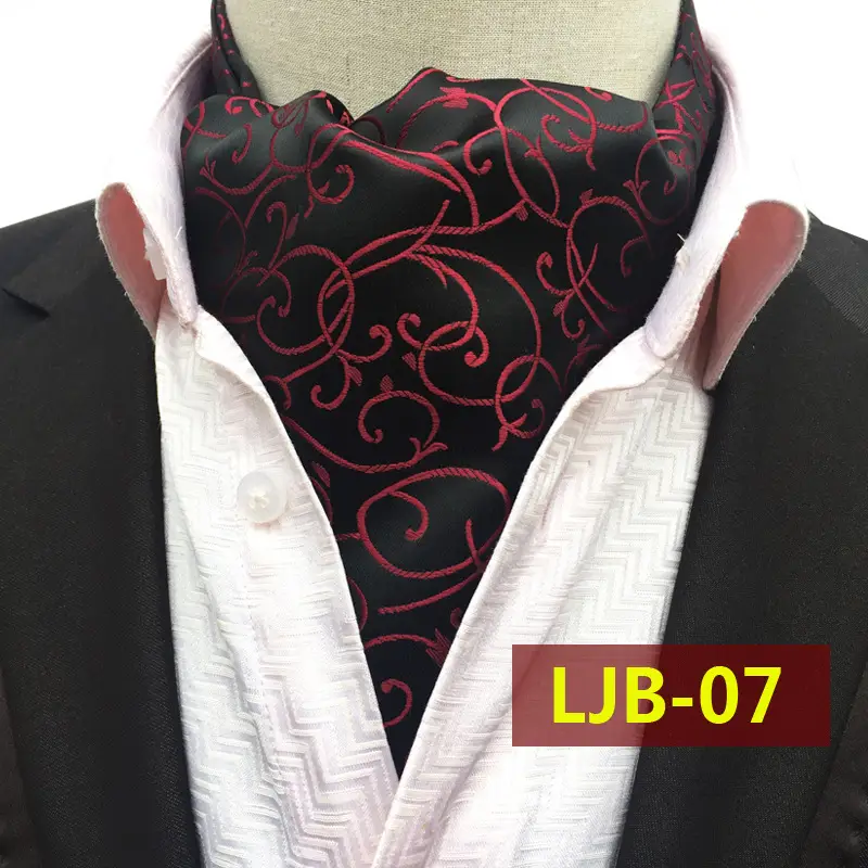 Men's Red Paisley Scarf for British Suit Collar Warm - Image 4