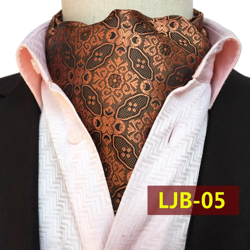 Men's Red Paisley Scarf for British Suit Collar Warm - Image 2