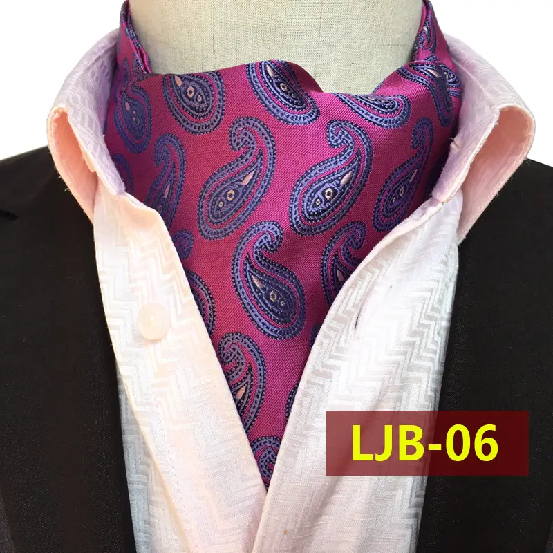 Men's Red Paisley Scarf for British Suit Collar Warm - Image 19