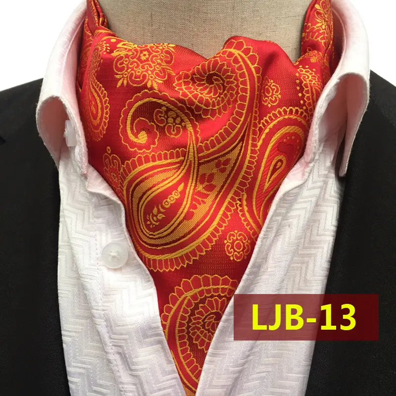 Men's Red Paisley Scarf for British Suit Collar Warm - Image 10