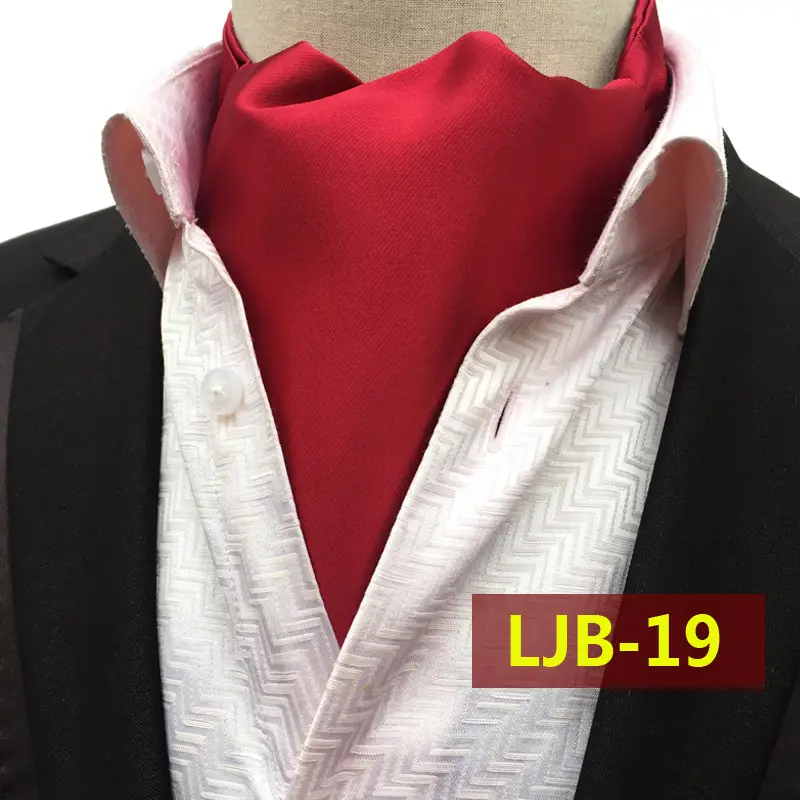 Men's Red Paisley Scarf for British Suit Collar Warm - Image 16
