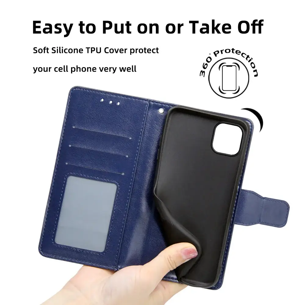 Black Leather iPhone 17 Pro Phone Case with Crystal Pattern — feature 23