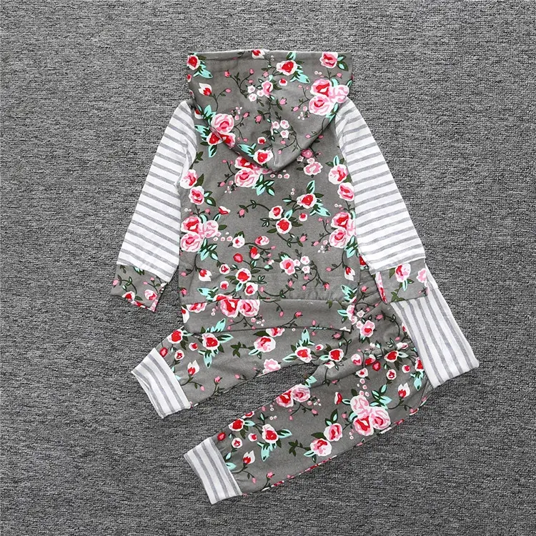 Baby Floral Hoodie & Pants Set Spring Autumn - Image 11
