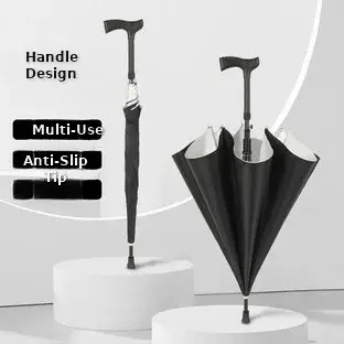 Blue Cloud Print Business Umbrella Automatic Folding — feature 1