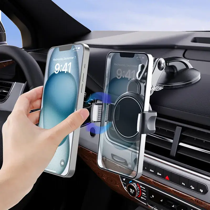 Cross-Car Mount Phone Holder with Suction Cup for Trucks — feature 35