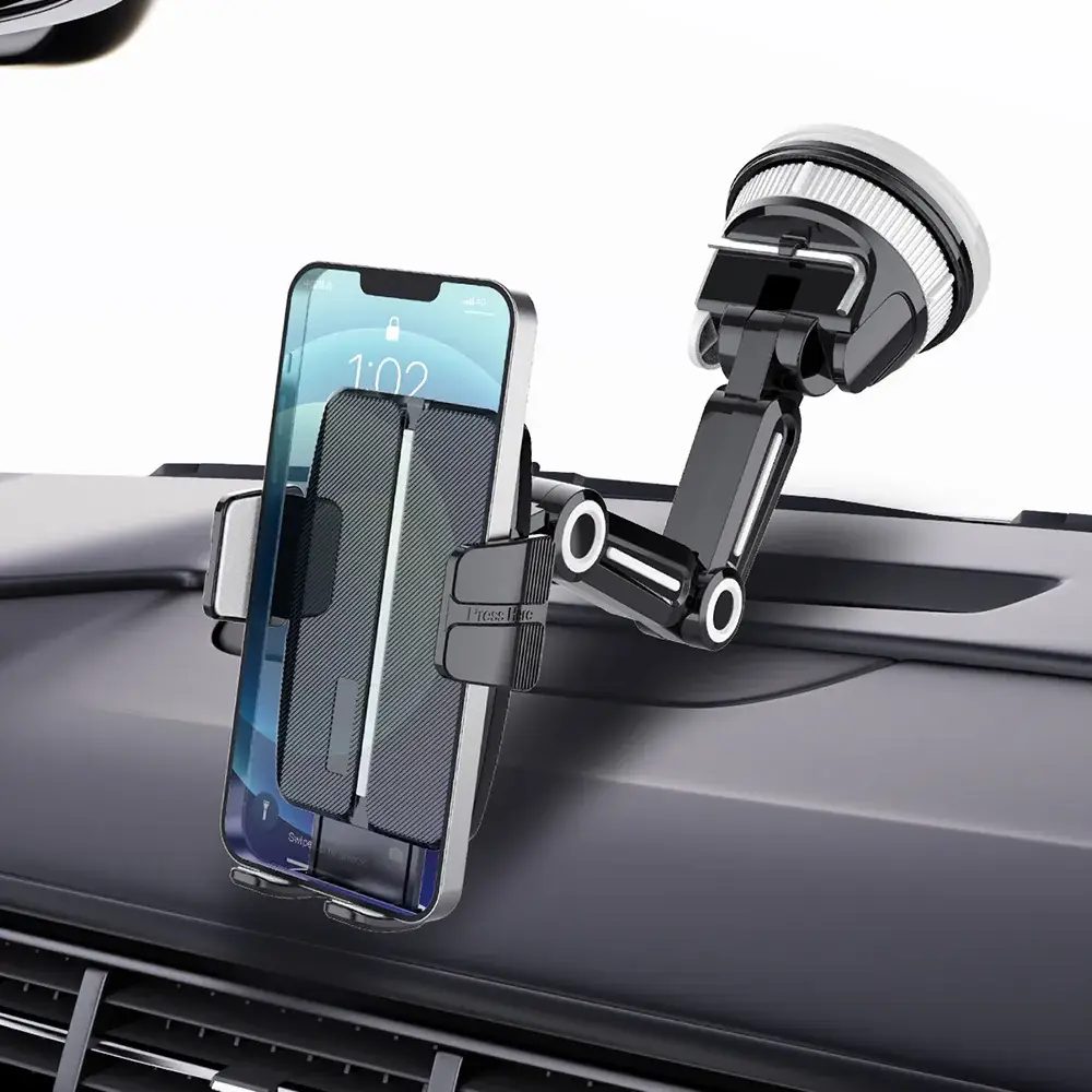 Cross-Car Mount Phone Holder with Suction Cup for Trucks — feature 37
