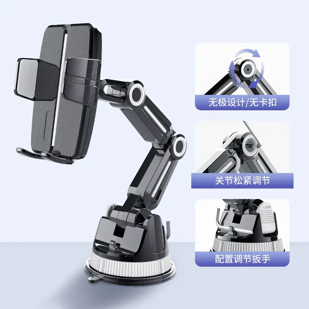 Cross-Car Mount Phone Holder with Suction Cup for Trucks - Image 9