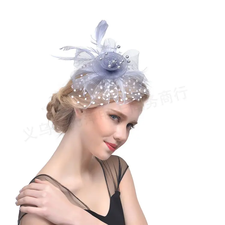 Explosions Feather Headband for European American Bride & Horse Racing - Image 55