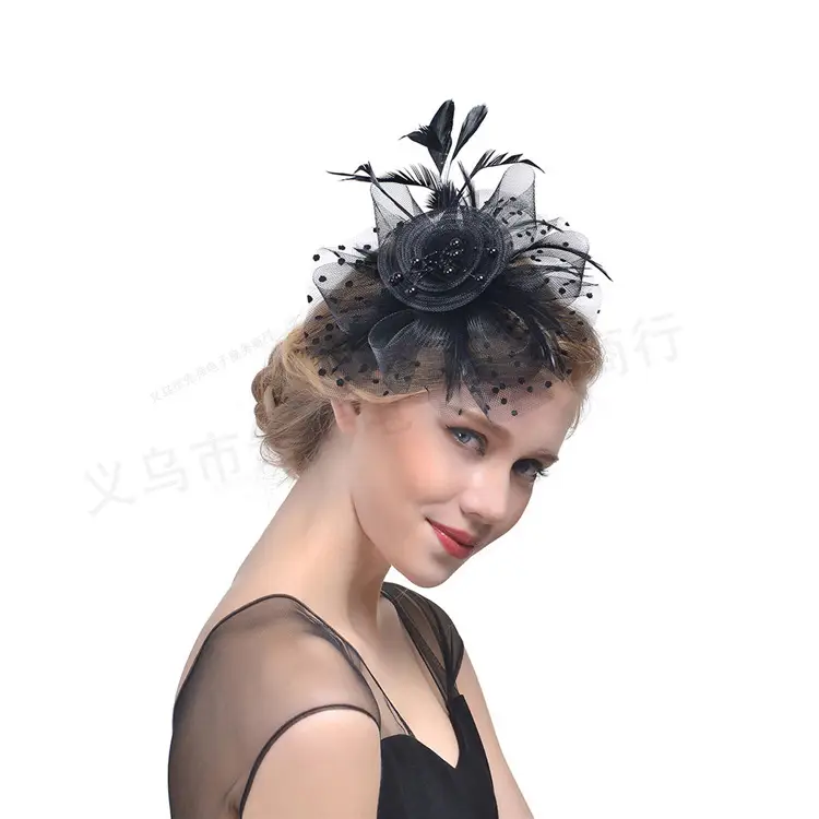Explosions Feather Headband for European American Bride & Horse Racing - Image 56