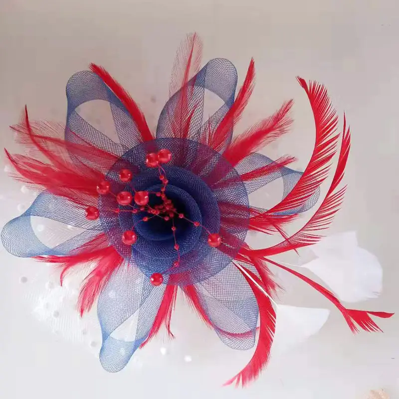 Explosions Feather Headband for European American Bride & Horse Racing — feature 19