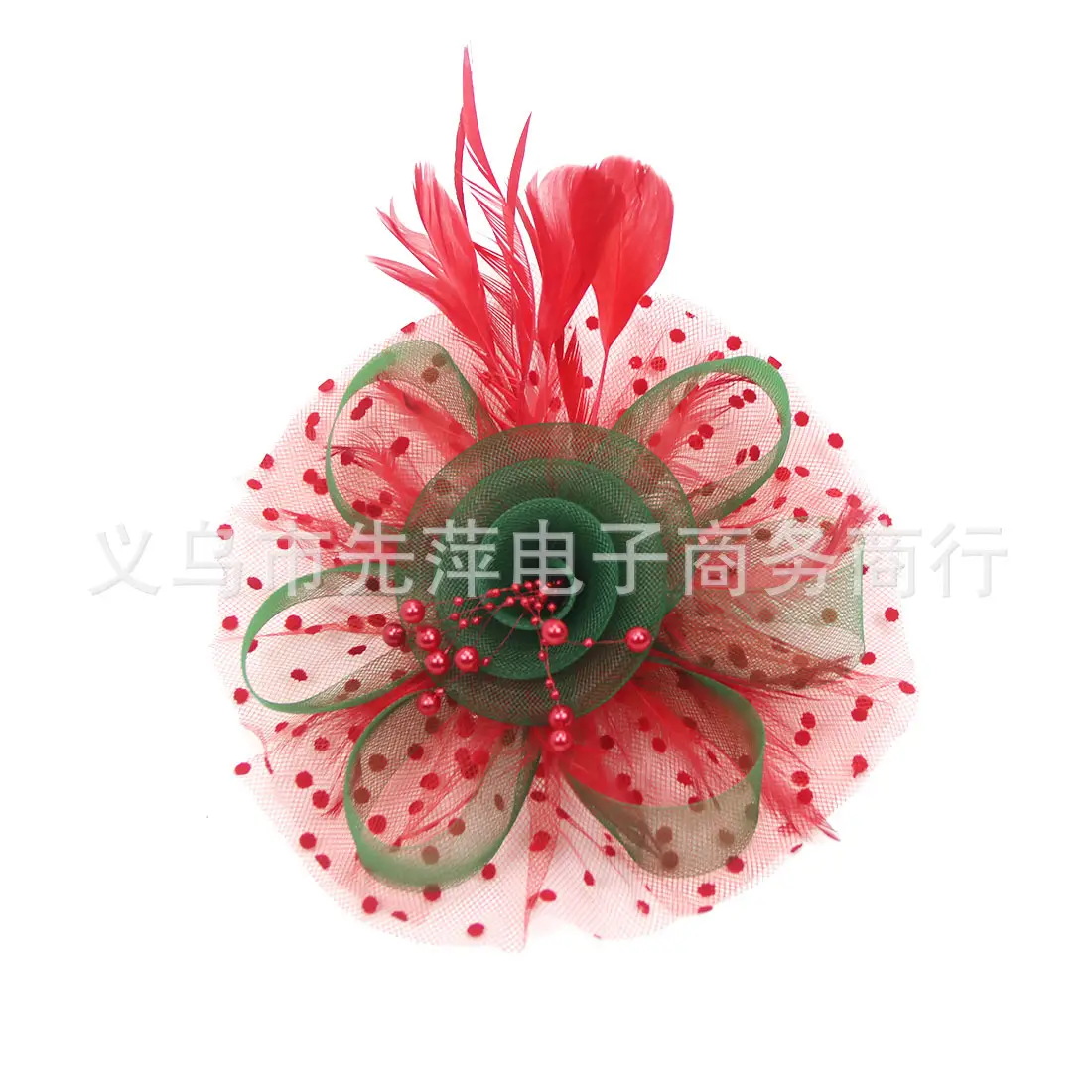 Explosions Feather Headband for European American Bride & Horse Racing — feature 28