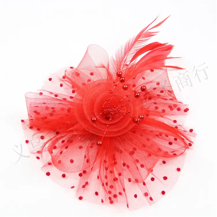 Explosions Feather Headband for European American Bride & Horse Racing — feature 29