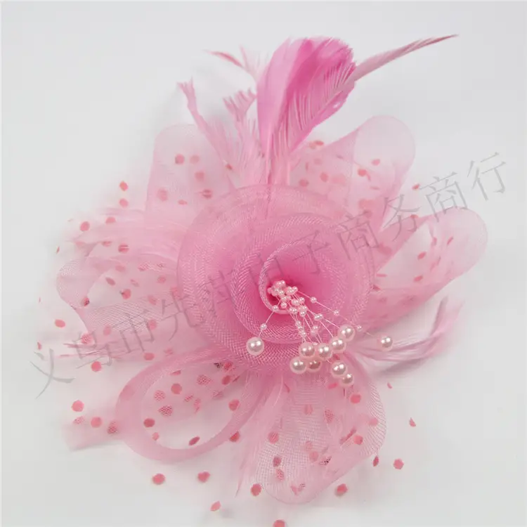 Explosions Feather Headband for European American Bride & Horse Racing — feature 30