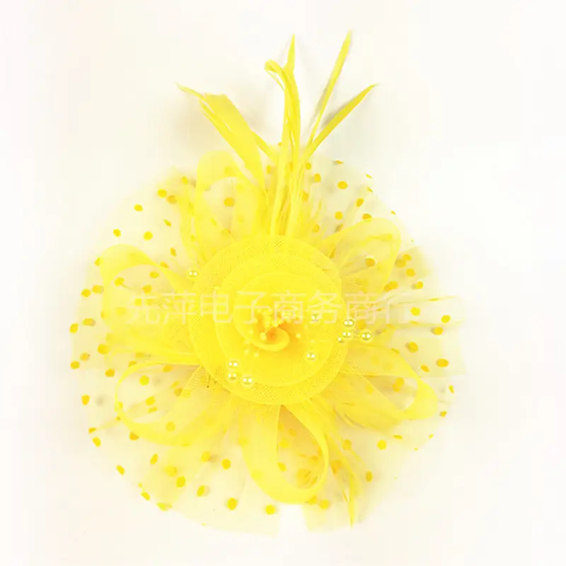 Explosions Feather Headband for European American Bride & Horse Racing — feature 34