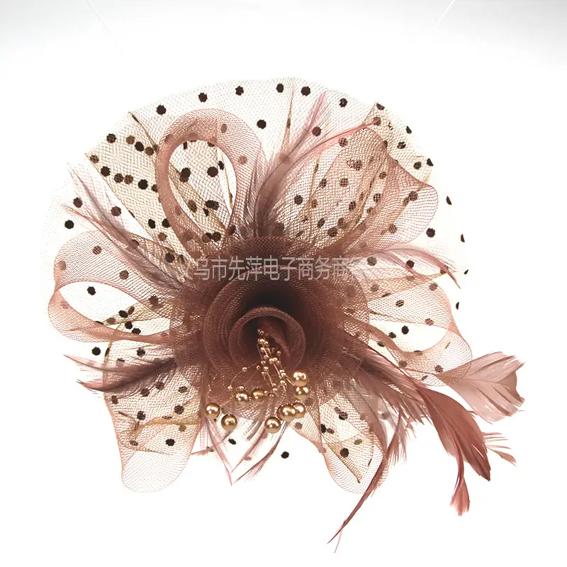 Explosions Feather Headband for European American Bride & Horse Racing — feature 35