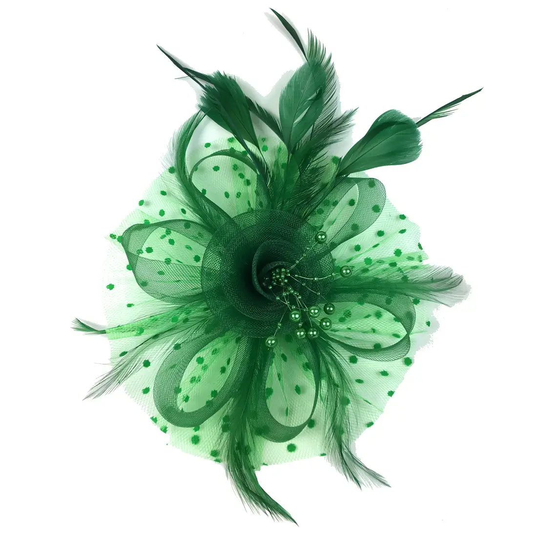 Explosions Feather Headband for European American Bride & Horse Racing — feature 36
