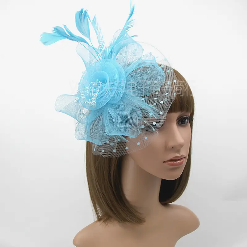 Explosions Feather Headband for European American Bride & Horse Racing - Image 16