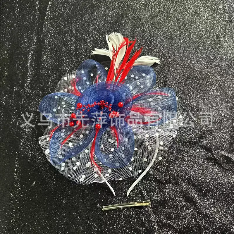 Explosions Feather Headband for European American Bride & Horse Racing - Image 17