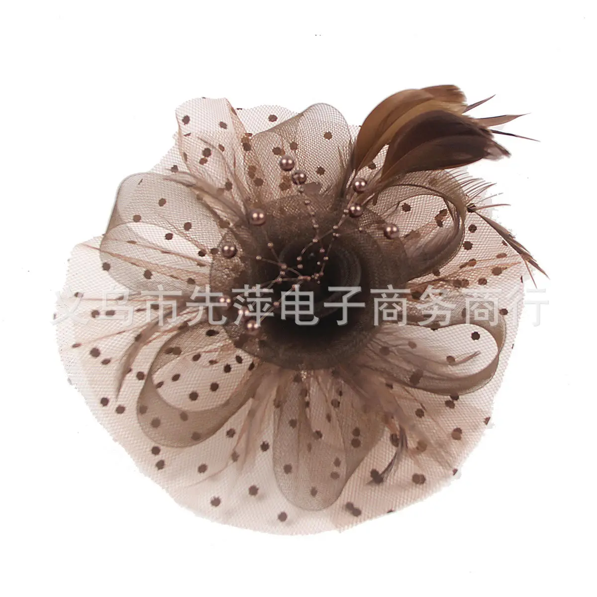 Explosions Feather Headband for European American Bride & Horse Racing - Image 36