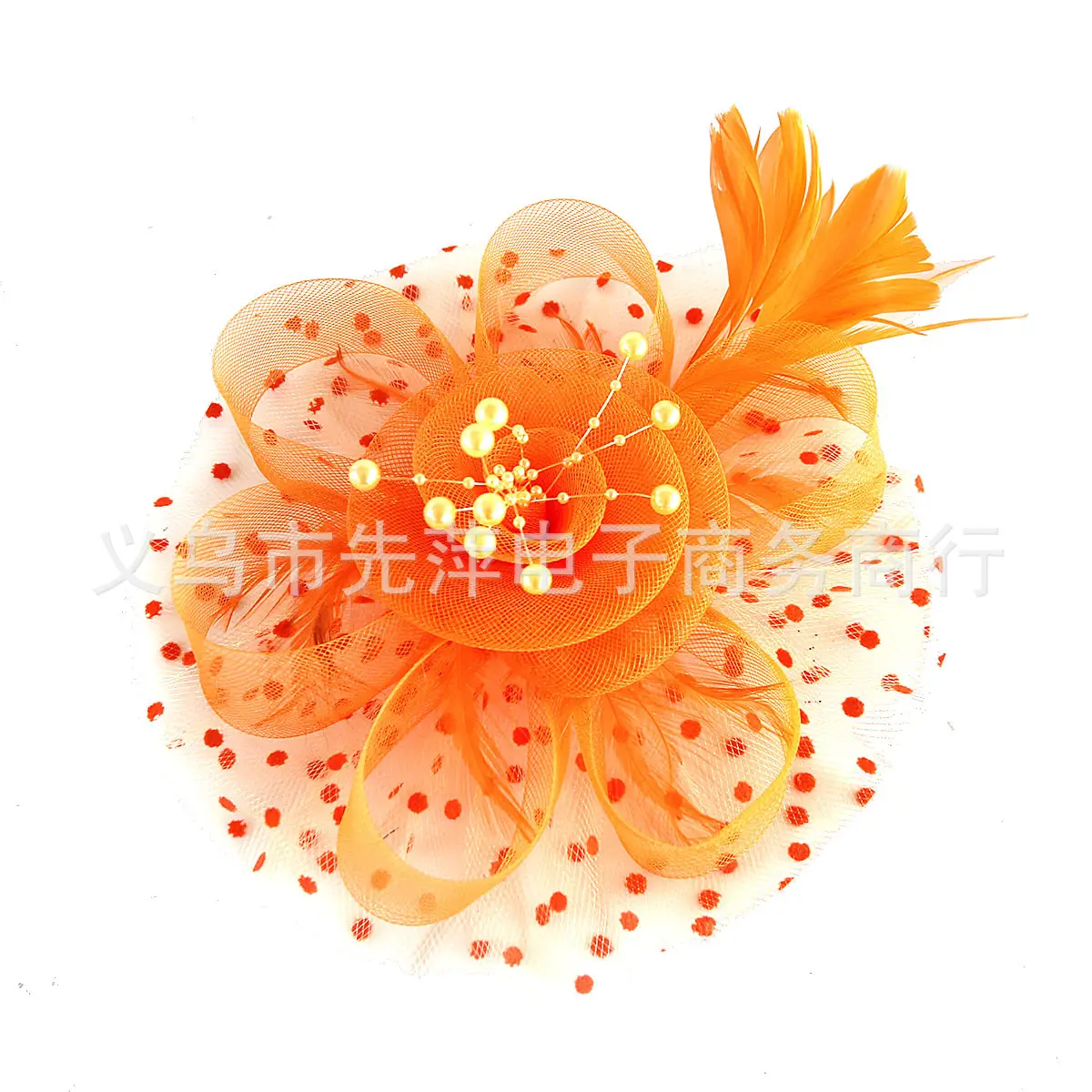 Explosions Feather Headband for European American Bride & Horse Racing - Image 39