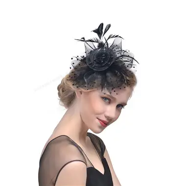 Explosions Feather Headband for European American Bride & Horse Racing - Image 4