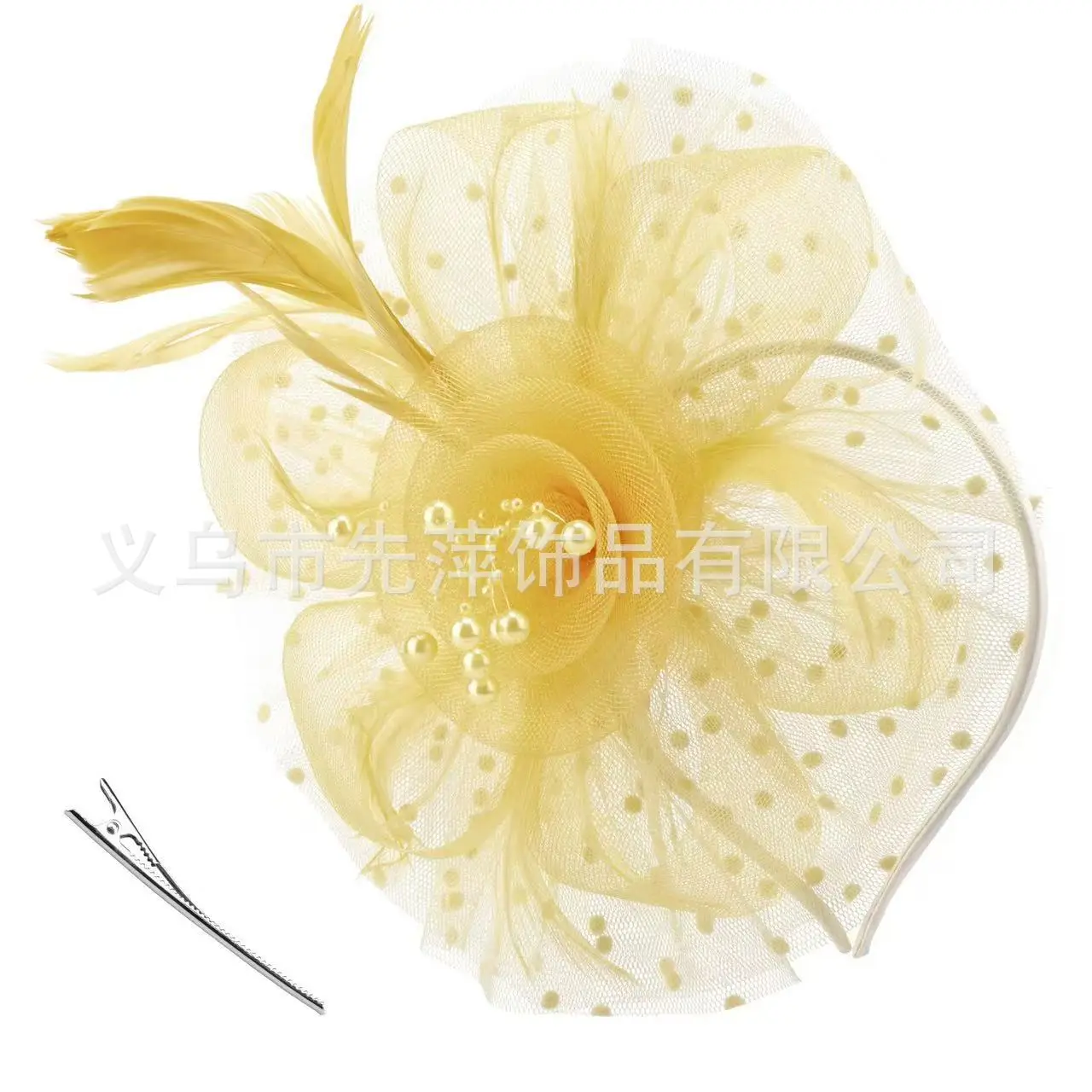 Explosions Feather Headband for European American Bride & Horse Racing - Image 43