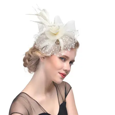 Explosions Feather Headband for European American Bride & Horse Racing - Image 5