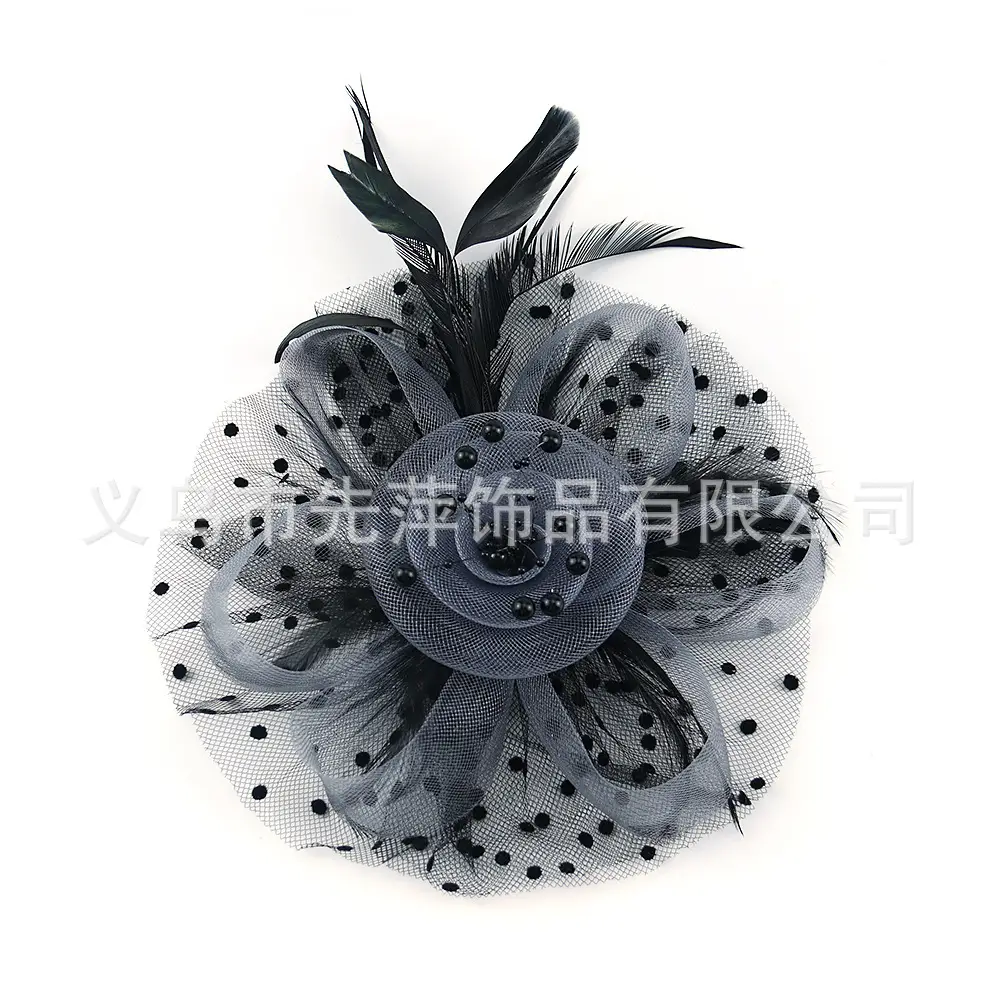 Explosions Feather Headband for European American Bride & Horse Racing - Image 50