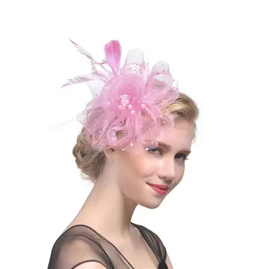 Explosions Feather Headband for European American Bride & Horse Racing - Image 6
